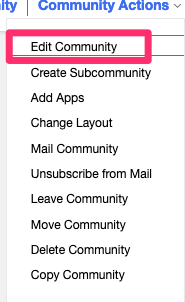 Edit Community
